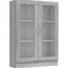 Discount vidaXL Vitrinenschrank Grau Sonoma 82,5x30,5x115 cm Holzwerkstoff