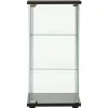 vidaXL Vitrinenschrank Hartglas Schwarz