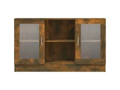 vidaXL Vitrinenschrank Räuchereiche 120x30,5x70 cm Holzwerkstoff 815627