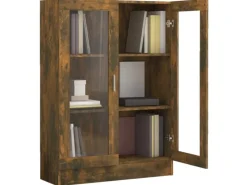 Clearance vidaXL Vitrinenschrank Räuchereiche 82,5x30,5x115 cm Holzwerkstoff