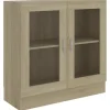 Clearance vidaXL Vitrinenschrank Sonoma-Eiche 82,5x30,5x80 cm Holzwerkstoff