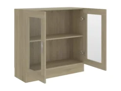 Clearance vidaXL Vitrinenschrank Sonoma-Eiche 82,5x30,5x80 cm Holzwerkstoff