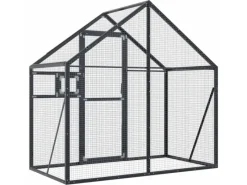 vidaXL Voliere Anthrazit 179x100x185 cm Aluminium