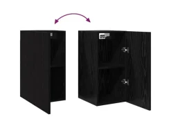 Hot vidaXL Wand TV Schrank Schwarz Eichen-Optik 30,5 x 30 x 60 cm 875069 Eiche Schwarz