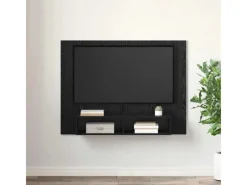 Hot vidaXL Wand TV Schrank Schwarz Eichen-Optik 120 x 23,5 x 90 cm 875187 Eiche Schwarz