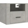 Clearance vidaXL Wand-Nachttisch Betongrau 50x36x40 cm