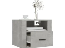 Clearance vidaXL Wand-Nachttisch Betongrau 50x36x40 cm