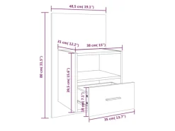vidaXL Wand-Nachttisch Braun Eichen-Optik Holzwerkstoff Modell 1