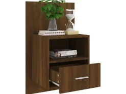 vidaXL Wand-Nachttisch Braun Eichen-Optik Holzwerkstoff Modell 1