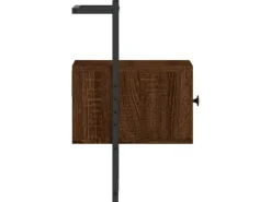 vidaXL Wand-Nachttisch Braun Eiche 35x30x51 cm Holzwerkstoff