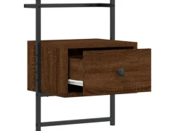 vidaXL Wand-Nachttisch Braun Eiche 35x30x51 cm Holzwerkstoff