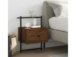 vidaXL Wand-Nachttisch Braun Eiche 35x30x51 cm Holzwerkstoff