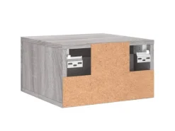 vidaXL Wand-Nachttisch Grau Sonoma 35x35x20 cm Modell 1