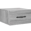 Hot vidaXL Wand-Nachttisch Grau Sonoma 35x35x20 cm Modell 6