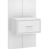 vidaXL Wand-Nachttisch Hochglanz-Weiß Holzwerkstoff Modell 3