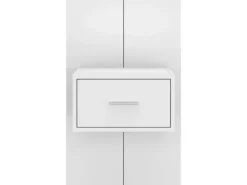 vidaXL Wand-Nachttisch Hochglanz-Weiß Holzwerkstoff Modell 3