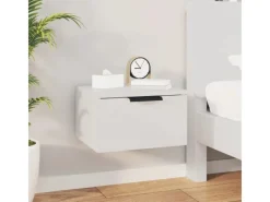 Online vidaXL Wand-Nachttisch Hochglanz-Weiß 34x30x20 cm