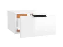 Online vidaXL Wand-Nachttisch Hochglanz-Weiß 34x30x20 cm