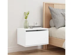 Clearance vidaXL Wand-Nachttisch mit LED-Leuchten Weiß Modell 4