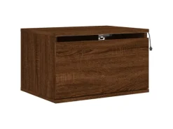 Online vidaXL Wand-Nachttisch mit LED-Leuchten Braun Eichen-Optik Modell 4