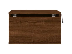 Online vidaXL Wand-Nachttisch mit LED-Leuchten Braun Eichen-Optik Modell 4