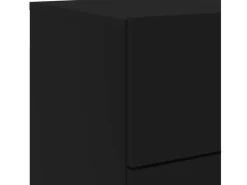 Best vidaXL Wand-Nachttisch mit LED-Leuchten Schwarz Modell 4