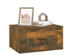 Sale vidaXL Wand-Nachttisch Räuchereiche 50x36x25 cm