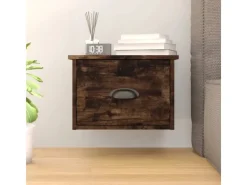 vidaXL Wand-Nachttisch Räuchereiche 41,5x36x28 cm