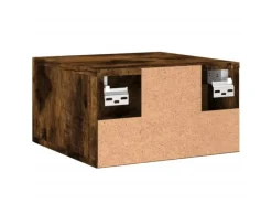 vidaXL Wand-Nachttisch Räuchereiche 35x35x20 cm Modell 3