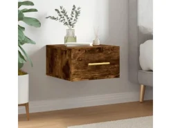 vidaXL Wand-Nachttisch Räuchereiche 35x35x20 cm Modell 1