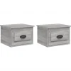 vidaXL Wand-Nachttische 2 Stk Grau Sonoma 41,5x36x28 cm