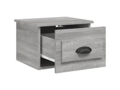 vidaXL Wand-Nachttische 2 Stk Grau Sonoma 41,5x36x28 cm