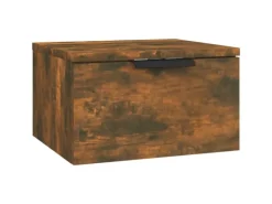 vidaXL Wand-Nachttische 2 Stk Räuchereiche 34x30x20 cm