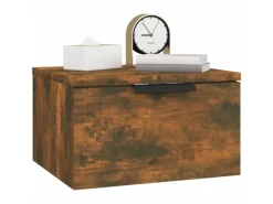 vidaXL Wand-Nachttische 2 Stk Räuchereiche 34x30x20 cm