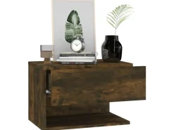 New vidaXL Wand-Nachttische 2 Stk Räuchereiche Holzwerkstoff Modell 4