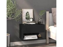 Sale vidaXL Wand-Nachttische 2 Stk Schwarz Holzwerkstoff Modell 4