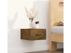 vidaXL Wand-Nachttische 2 Stk Räuchereiche 35x35x20 cm Modell 1