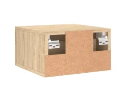 Best vidaXL Wand-Nachttische 2 Stk Sonoma-Eiche 35x35x20 cm Modell 3