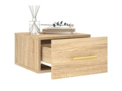 Best vidaXL Wand-Nachttische 2 Stk Sonoma-Eiche 35x35x20 cm Modell 3