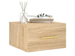 Best vidaXL Wand-Nachttische 2 Stk Sonoma-Eiche 35x35x20 cm Modell 3