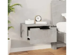 New vidaXL Wand-Nachttische 2 Stk Betongrau 34x30x20 cm