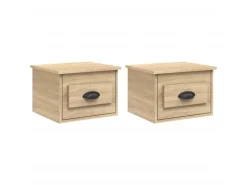 vidaXL Wand-Nachttische 2 Stk Sonoma-Eiche 41,5x36x28 cm