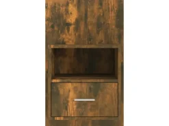 vidaXL Wand-Nachttische 2 Stk Räuchereiche Holzwerkstoff Modell 1