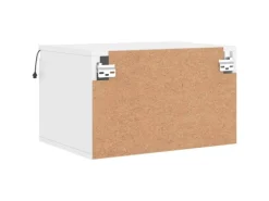 vidaXL Wand-Nachttische mit LED-Leuchten 2 Stk Weiß Modell 4