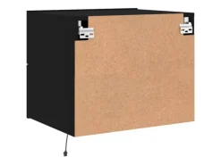 Best vidaXL Wand-Nachttische mit LED-Leuchten 2 Stk Schwarz Modell 5