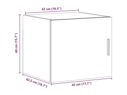 Outlet vidaXL Wandschrank Braun Eichen-Optik 45x42,5x40 cm Holzwerkstoff 846109 Eiche Braun