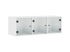 Outlet vidaXL Wandschrank mit Glastüren Weiß 102x37x35 cm