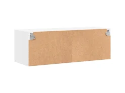 Outlet vidaXL Wandschrank mit Glastüren Weiß 102x37x35 cm