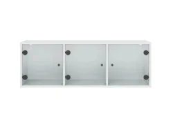 Outlet vidaXL Wandschrank mit Glastüren Weiß 102x37x35 cm