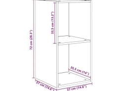 vidaXL Wand-TV-Schrank 4 Stk Schwarz Eichen-Optik 37 x 37 x 72 cm 3393562
